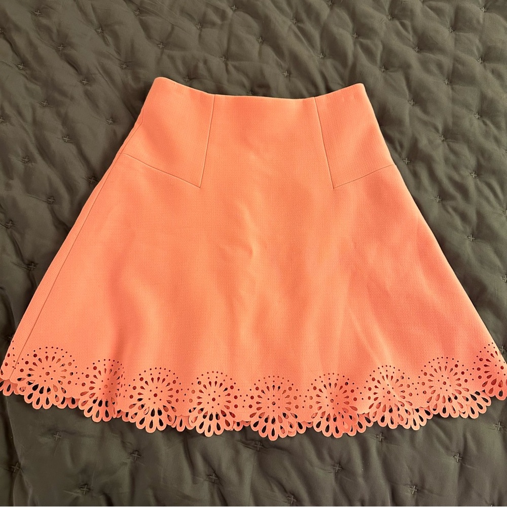 Loft 00P laser cut a line skirt pink